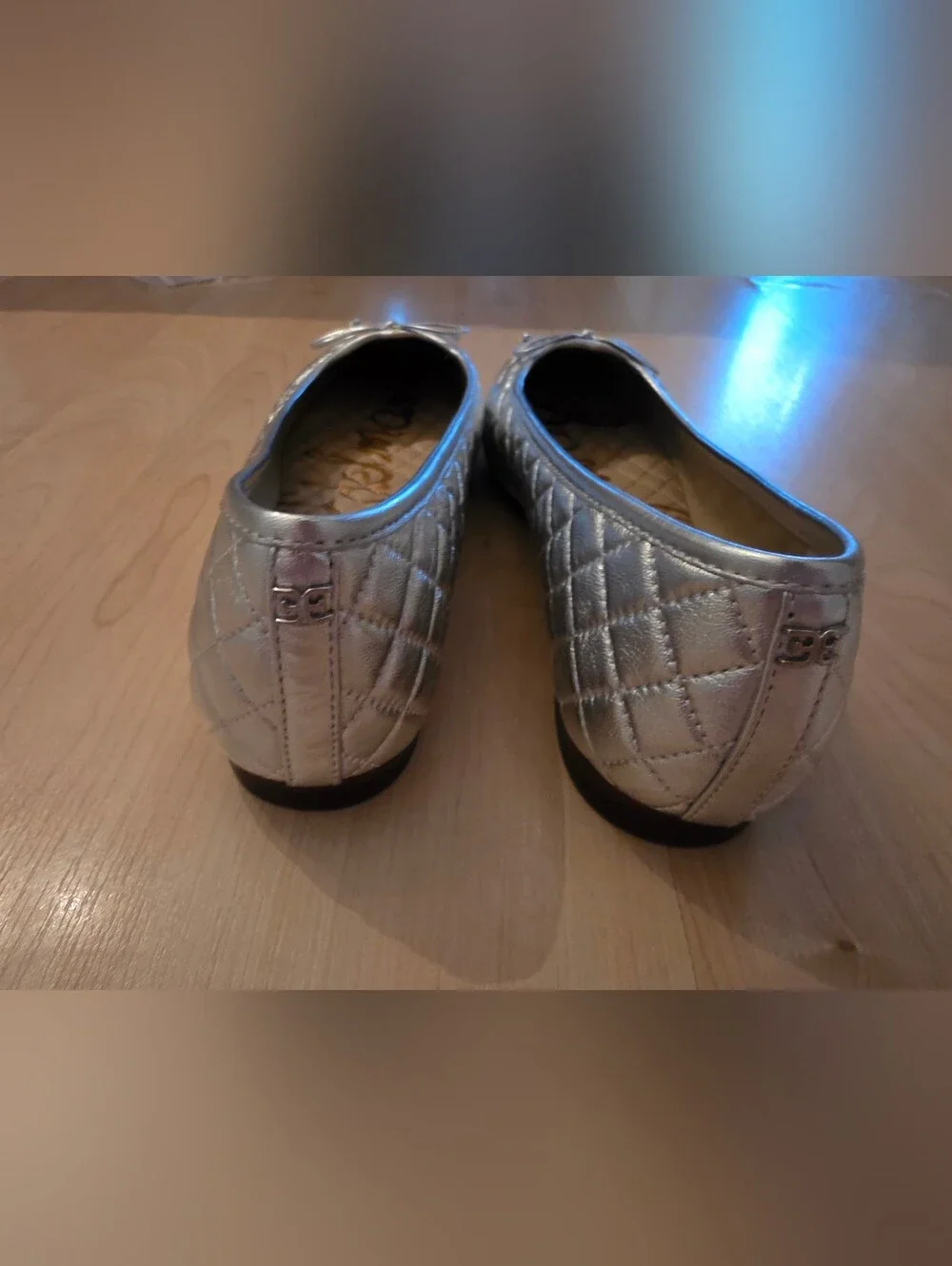 Sam Edelman Marilyn Quilted Ballet Flat in Silver